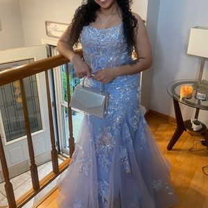 Blue Size 8 Prom dress